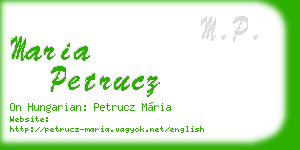 maria petrucz business card